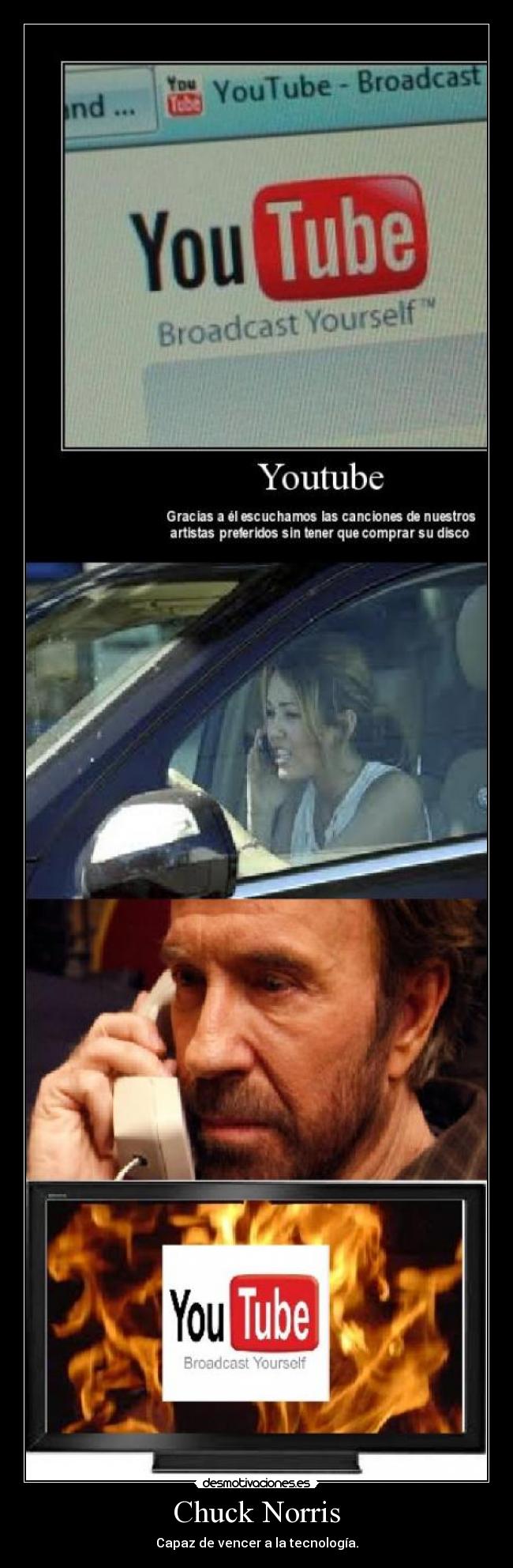 Chuck Norris - Capaz de vencer a la tecnología.