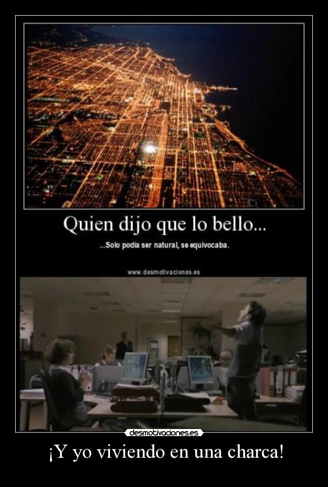 ¡Y yo viviendo en una charca! -