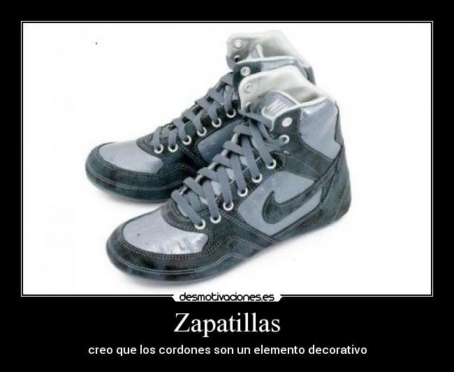 Zapatillas - creo que los cordones son un elemento decorativo