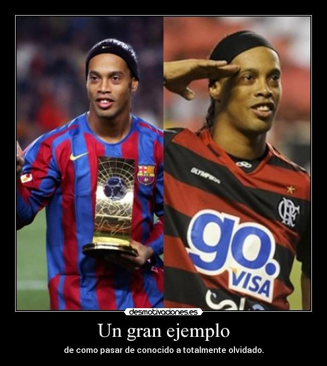 Un gran ejemplo - de como pasar de conocido a totalmente olvidado.