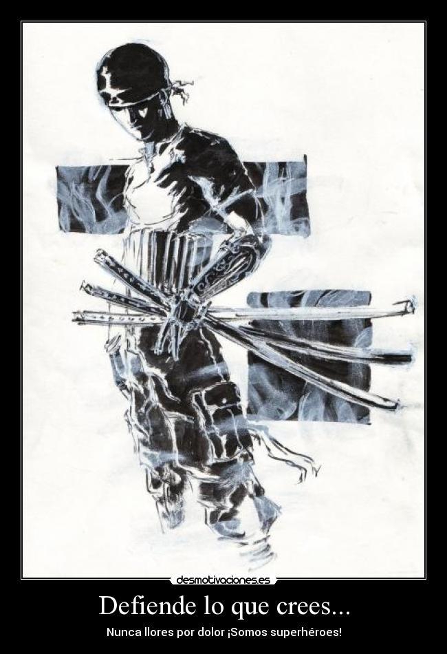 carteles roronoa zoro one piece edguy superheroes desmotivaciones