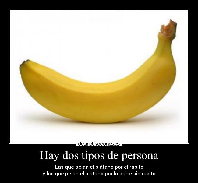 Hay dos tipos de persona -