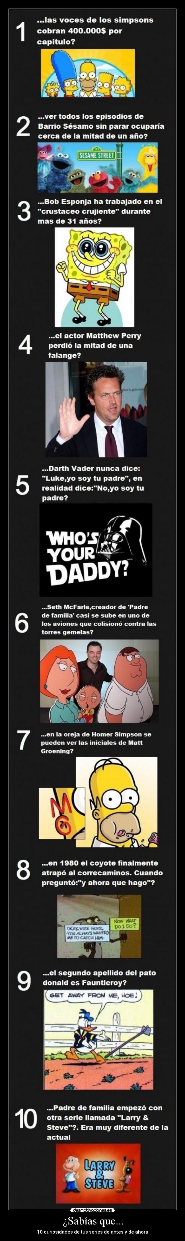 carteles series curiosidades padre familia coyote pato donald etc desmotivaciones