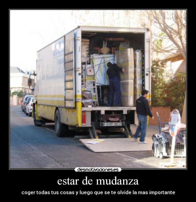 estar de mudanza -