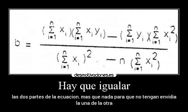 Hay que igualar - 