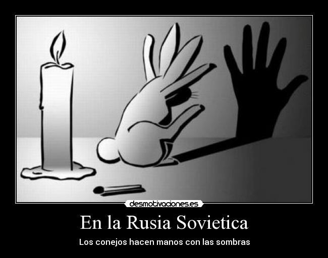 En la Rusia Sovietica - Los conejos hacen manos con las sombras