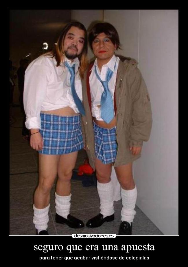 seguro que era una apuesta -