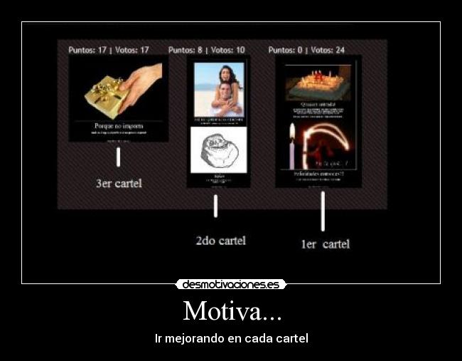Motiva... - Ir mejorando en cada cartel