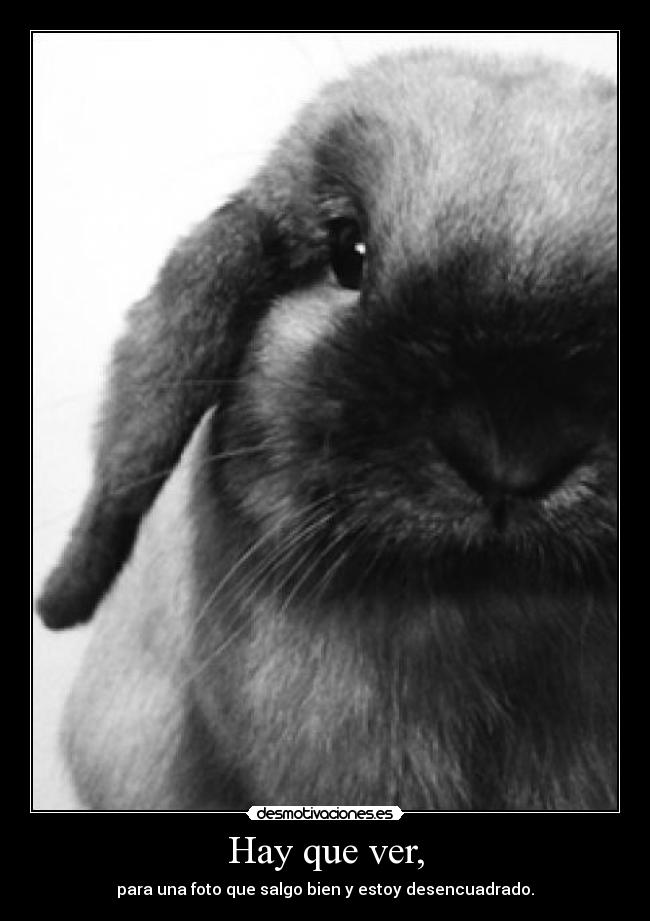 Hay que ver, - para una foto que salgo bien y estoy desencuadrado.
