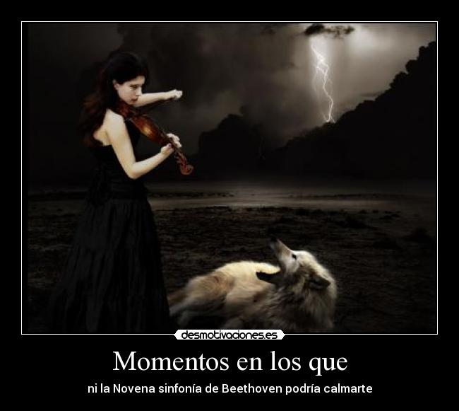 Momentos en los que - ni la Novena sinfonía de Beethoven podría calmarte