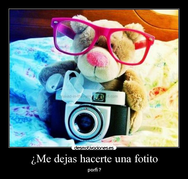 ¿Me dejas hacerte una fotito - porfi ?