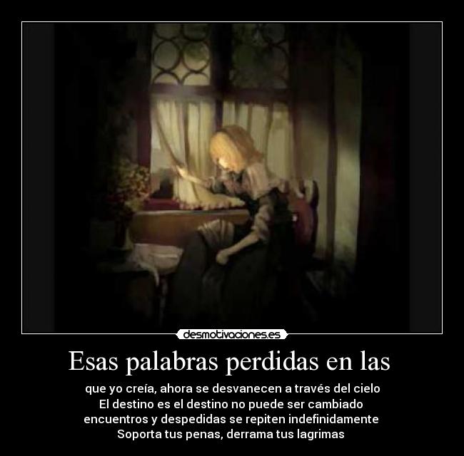 Esas palabras perdidas en las  - 