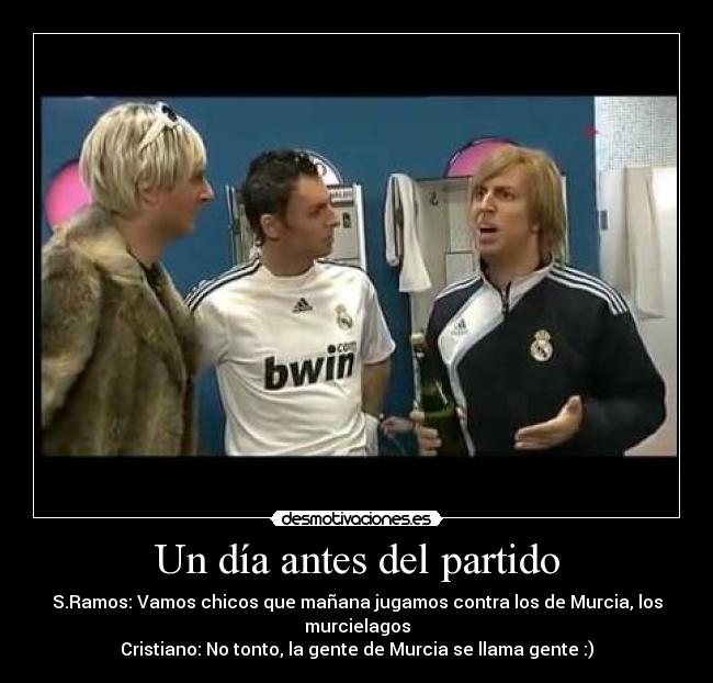 Un día antes del partido -
