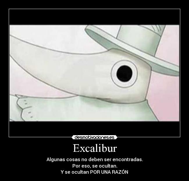 carteles excalibur soul eater anime manga mola yaoizable mierda lol desmotivaciones