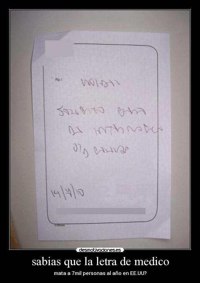 sabias que la letra de medico - mata a 7mil personas al año en EE.UU?