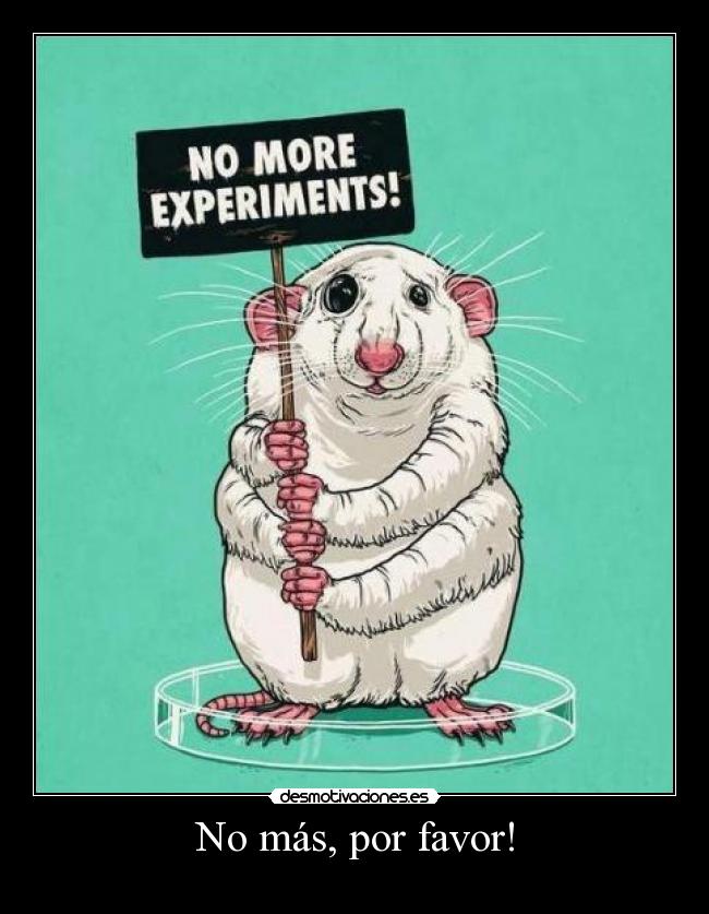 No más, por favor! -