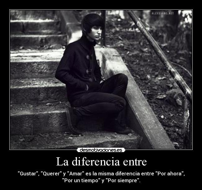 La diferencia entre -