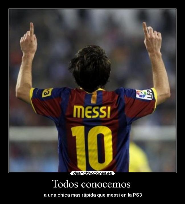 Todos conocemos - a una chica mas rápida que messi en la PS3