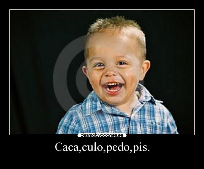 Caca,culo,pedo,pis. -