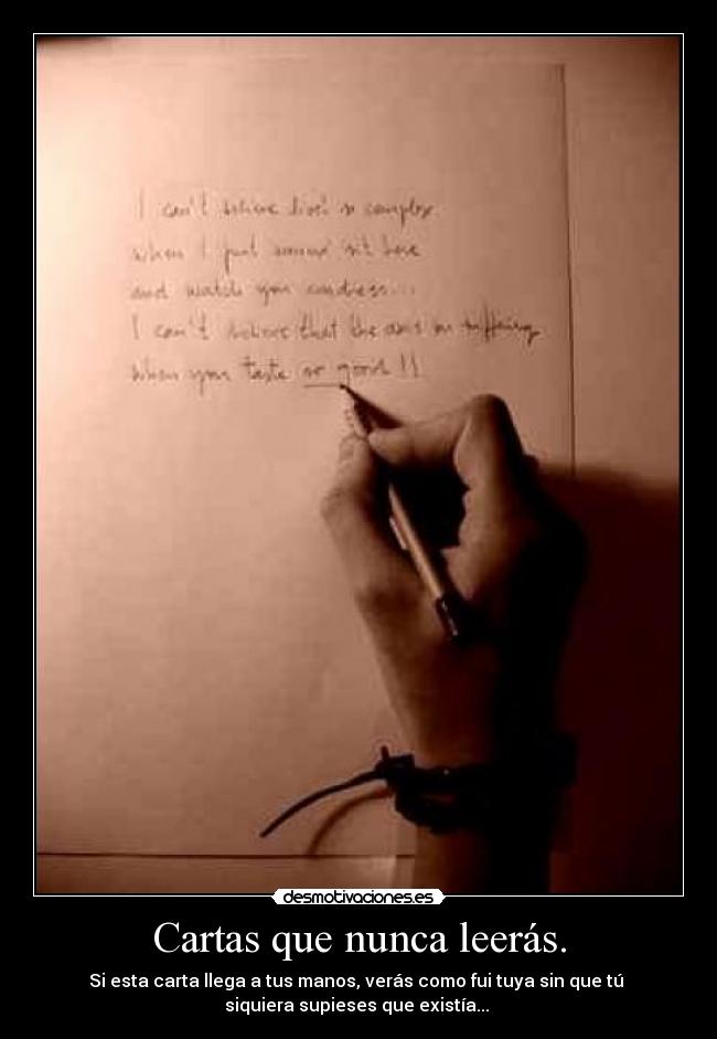 Cartas que nunca leerás. - 