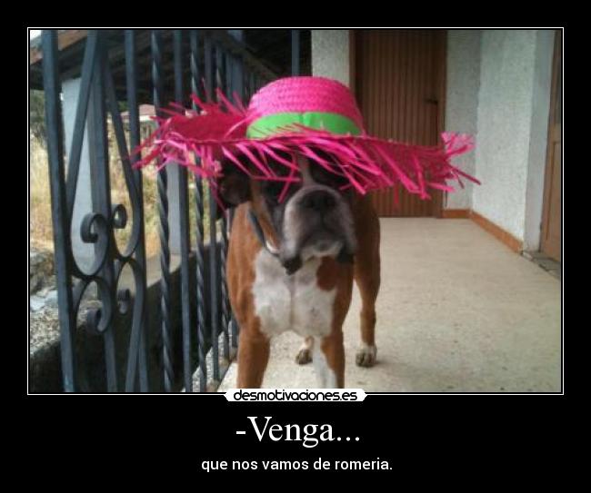 -Venga... - que nos vamos de romeria.