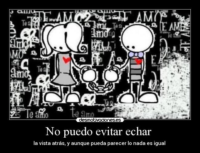 No puedo evitar echar  - 