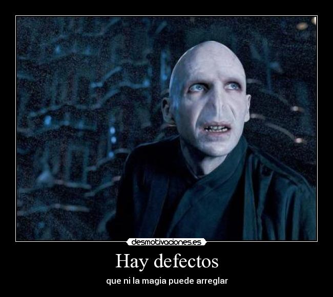 carteles harry potter voldemor defectos nariz arreglar humor desmotivaciones