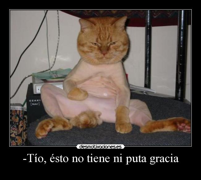 -Tío, ésto no tiene ni puta gracia -