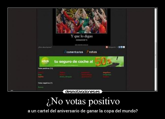¿No votas positivo - 