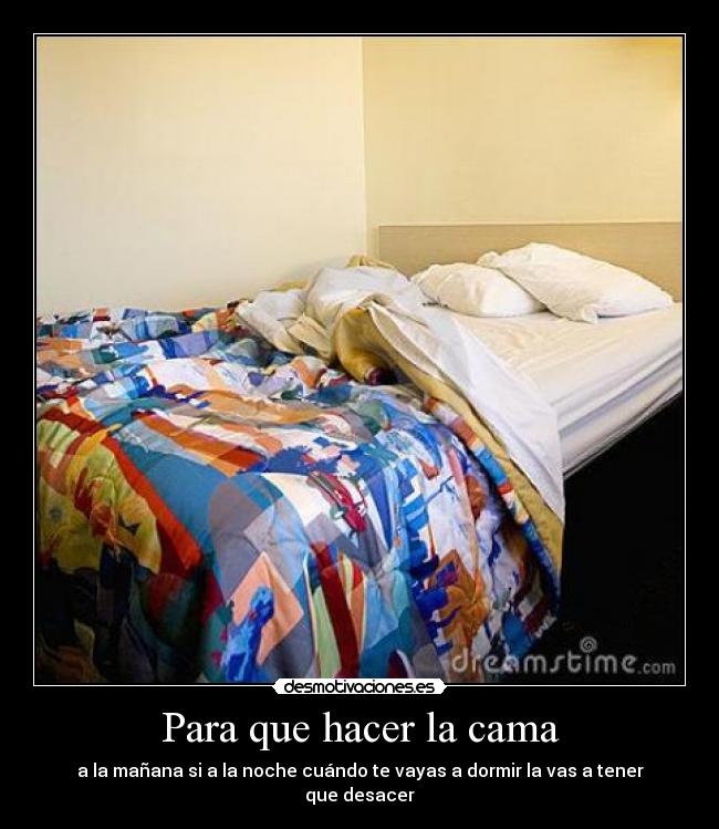 carteles cama desmotivaciones