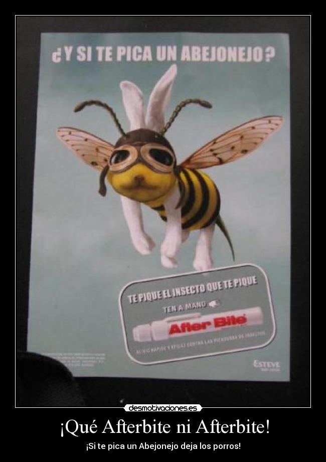carteles abejonejo porros afterbite picar desmotivaciones