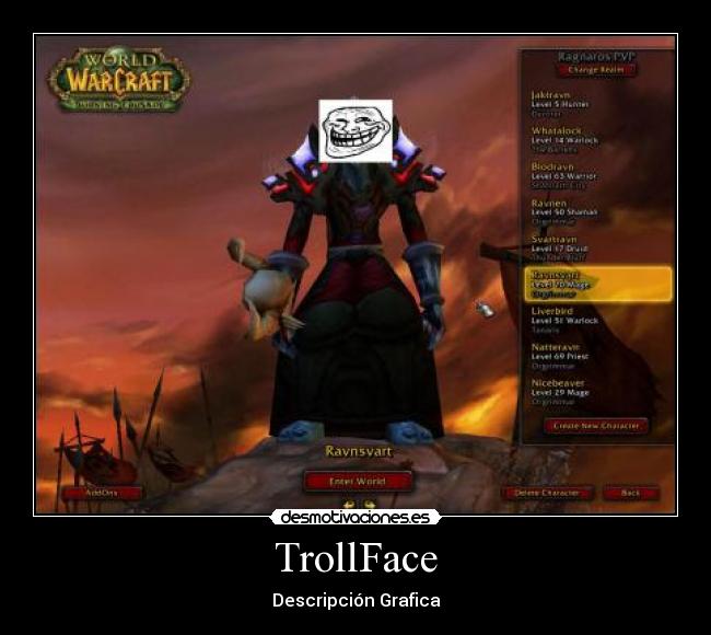 carteles wow warcraft troll trollface trolldad desmotivaciones