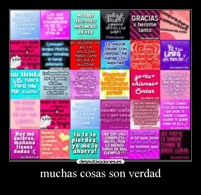 muchas cosas son verdad - 
