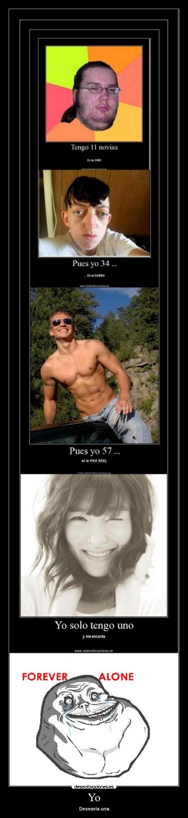 carteles amor solo forever alone novia desmotivaciones