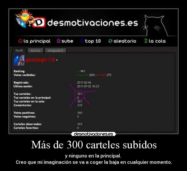 Más de 300 carteles subidos - 