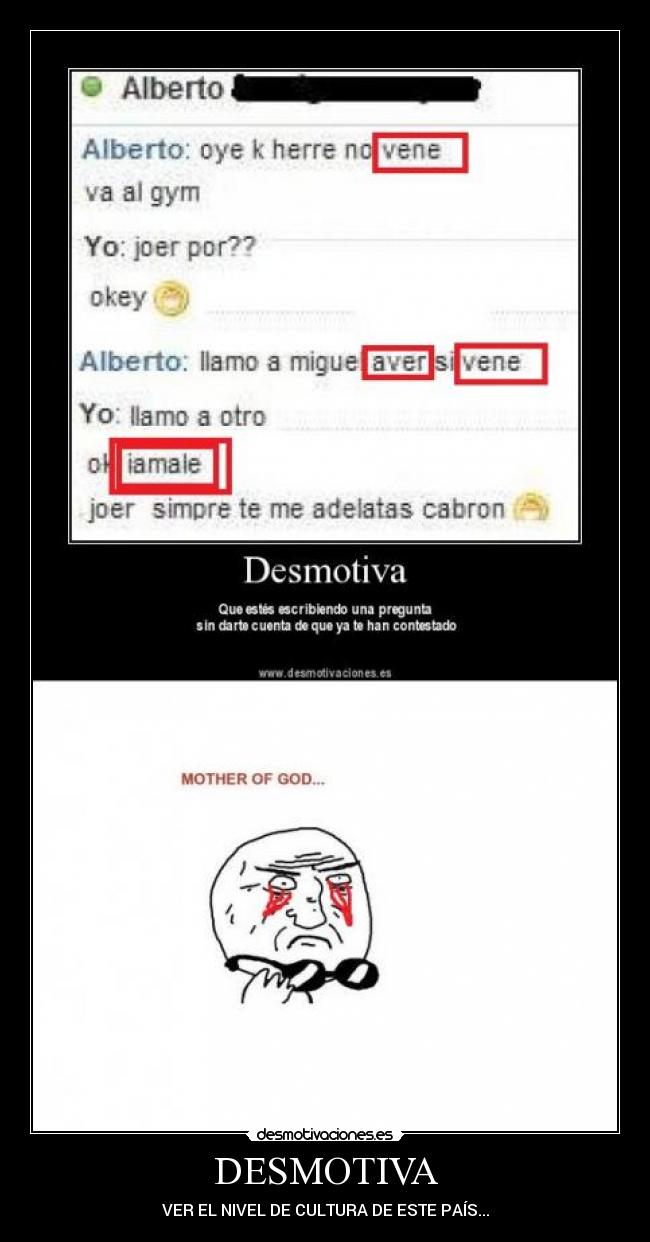 DESMOTIVA - VER EL NIVEL DE CULTURA DE ESTE PAÍS...