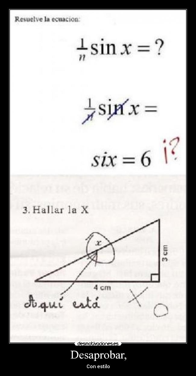 Desaprobar, - Con estilo