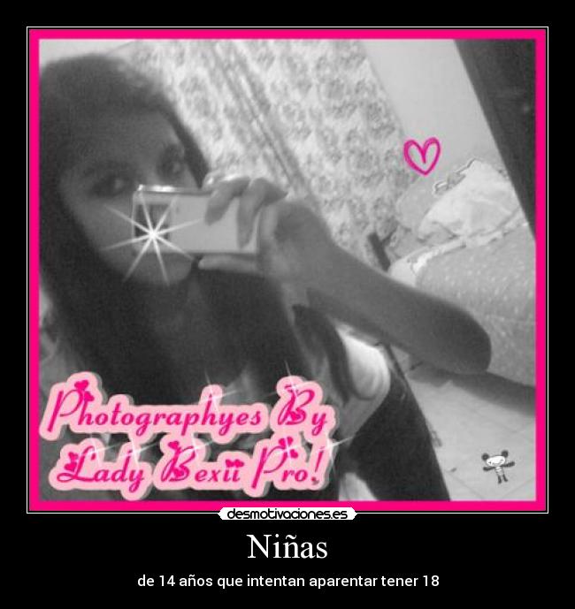 Niñas - de 14 años que intentan aparentar tener 18