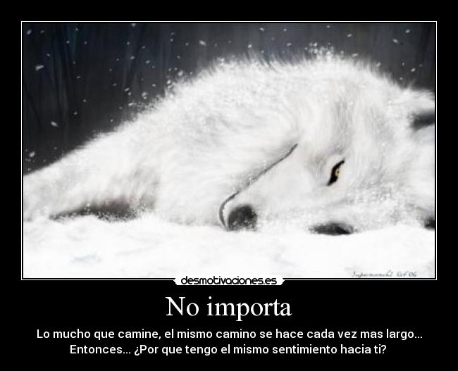 No importa -