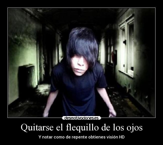 Quitarse el flequillo de los ojos -