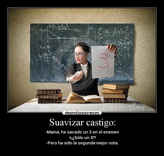 carteles suavizar castigo desmotivaciones