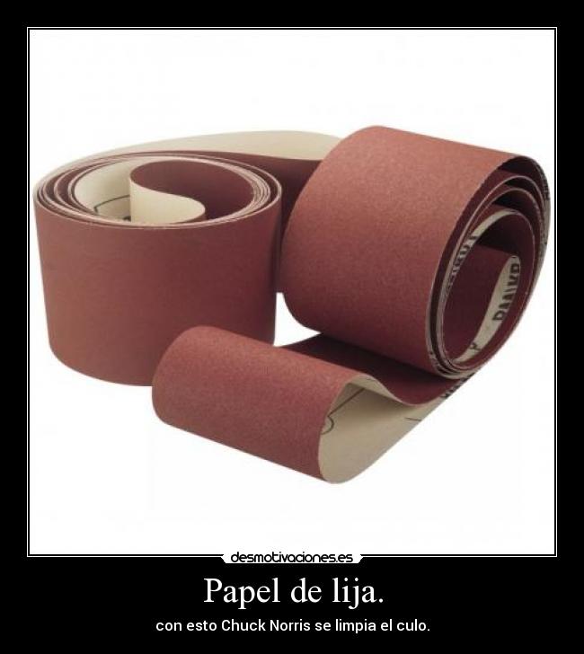 Papel de lija. -