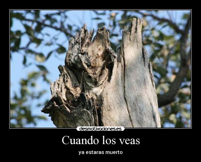 Cuando los veas - ya estaras muerto