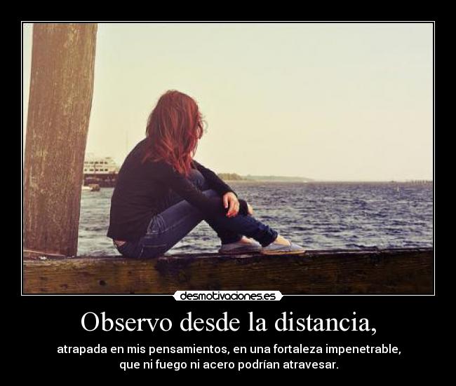 Observo desde la distancia, - 