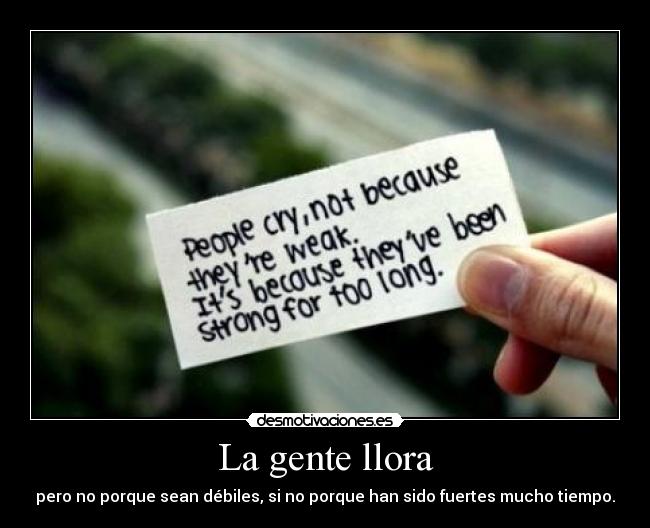 La gente llora - 