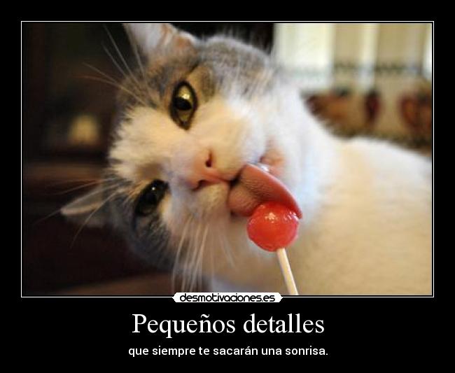 Pequeños detalles - que siempre te sacarán una sonrisa.