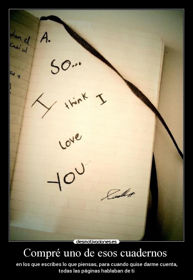 carteles cuaderno ti escribir desmotivaciones