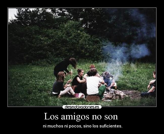 Los amigos no son  -  ni muchos ni pocos, sino los suficientes.