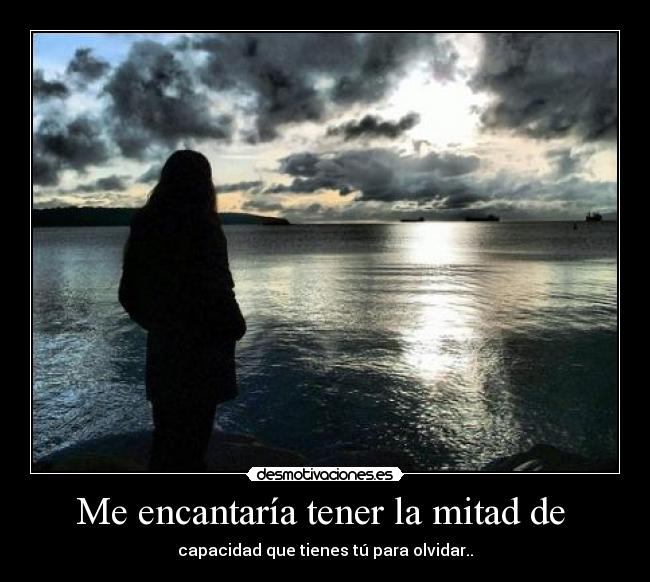 Me encantaría tener la mitad de -