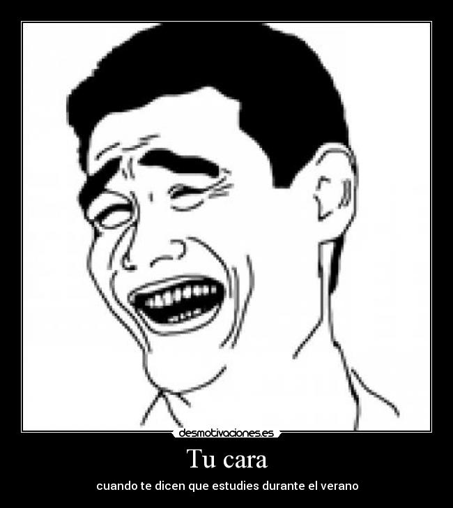carteles cara estudiar verano desmotivaciones